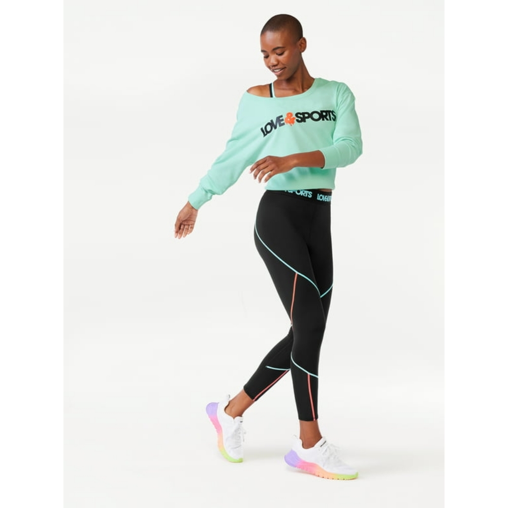 Love & Sports Women’s Seamed Performance Legging - Picture 3 of 6